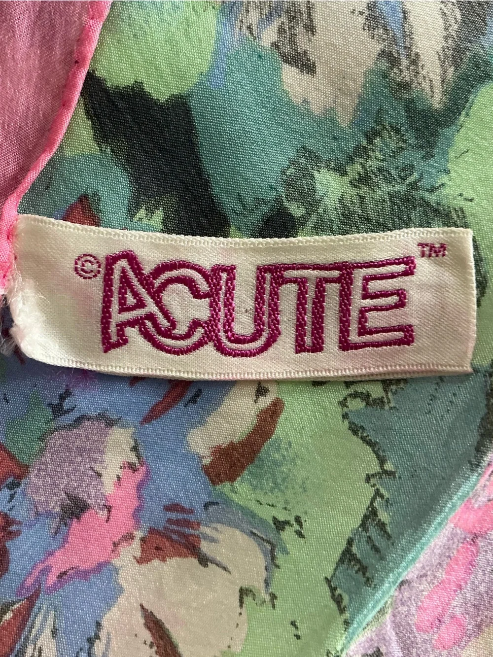 Acute Vintage Silk Floral Scarf